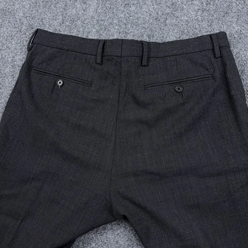 Banana Republic Dress Pants Mens 33x32 Grey Tailored Slim Fit Stretch Wool Blend